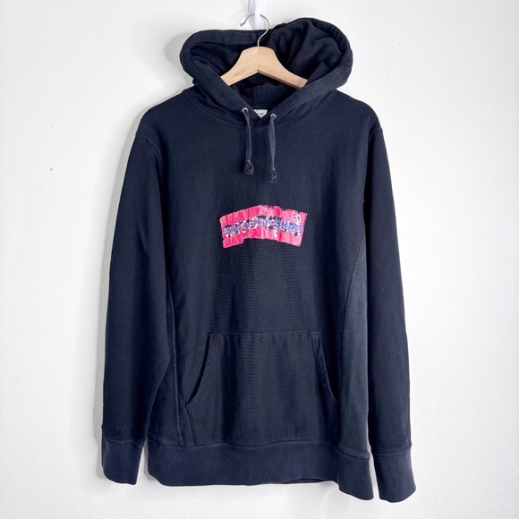 Supreme Comme Des Garçon CDG Box Logo Hoodie Black Size M